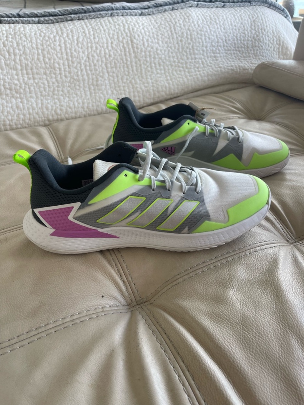 Defiant Speed Tennis and Pickleball Sneakers Crystal White / Pulse Lime-NWT